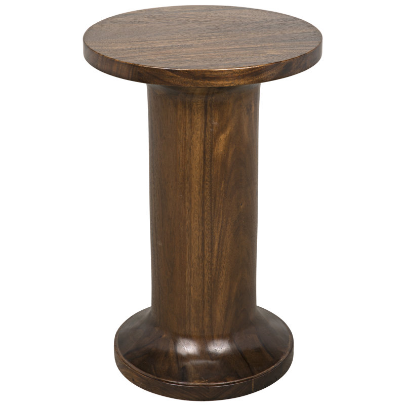 Noir Solid Wood Pedestal End Table Perigold